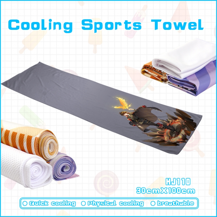 Genshin Impact anime Cooling Sports Towel 30X100CM