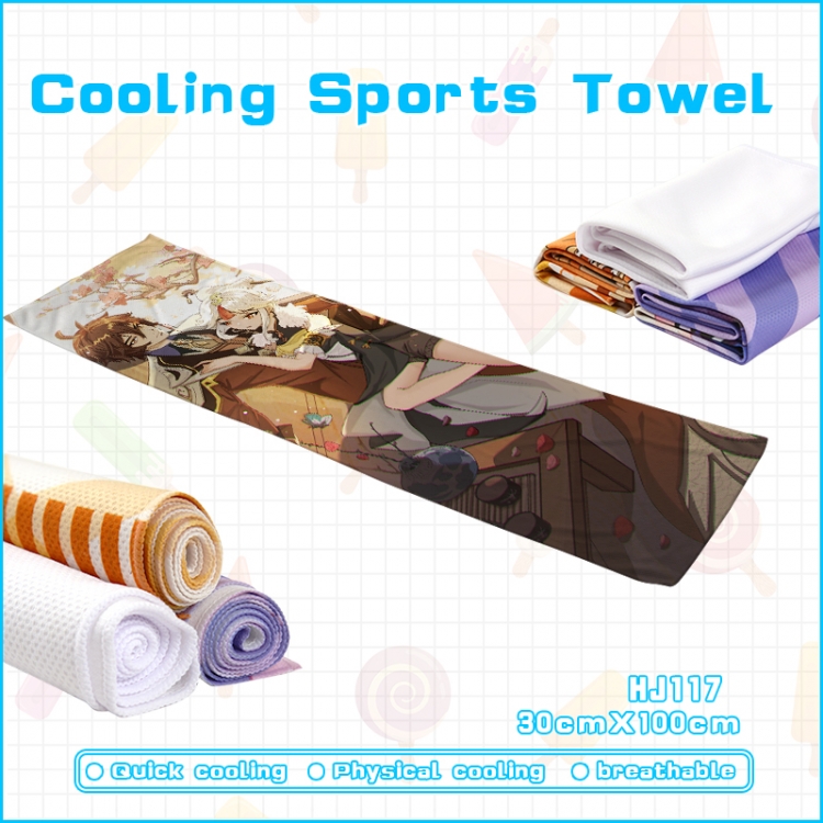 Genshin Impact anime Cooling Sports Towel 30X100CM