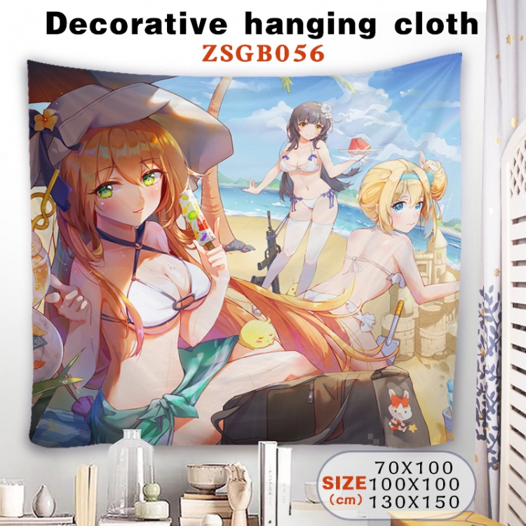 Girls Frontline Anime tablecloth decoration hanging cloth 130X150 supports customization
