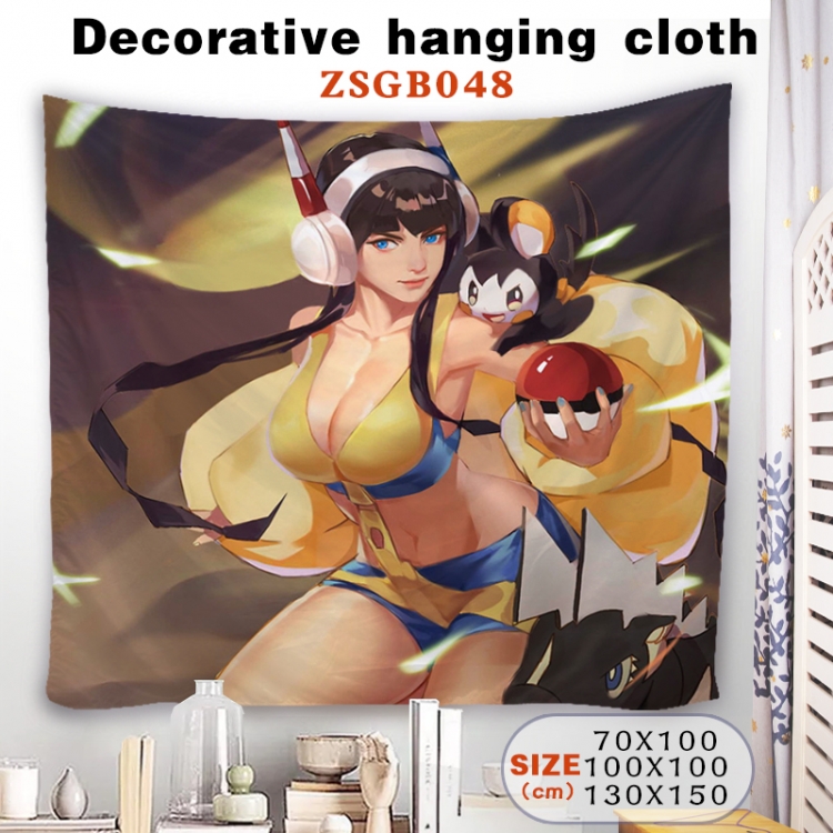 Pokemon Anime tablecloth decoration hanging cloth 130X150 supports customization