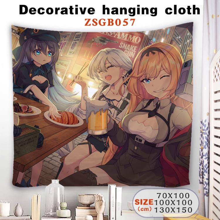 Girls Frontline Anime tablecloth decoration hanging cloth 130X150 supports customization ZSGB057