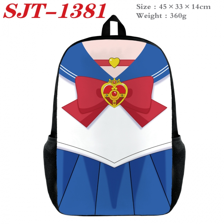 sailormoon Anime nylon canvas backpack student backpack 45x33x14cm