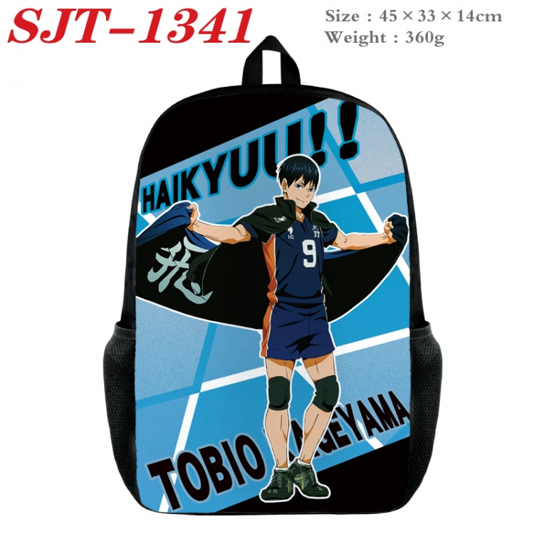 Haikyuu!! Anime nylon canvas backpack student backpack 45x33x14cm