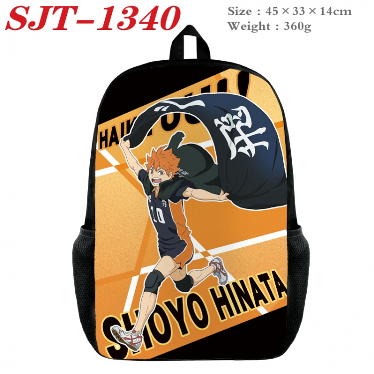 Haikyuu!! Anime nylon canvas backpack student backpack 45x33x14cm