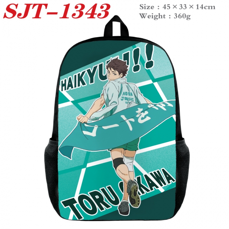Haikyuu!! Anime nylon canvas backpack student backpack 45x33x14cm