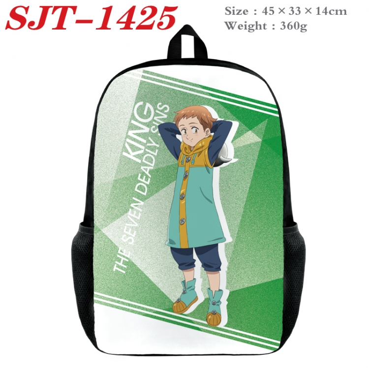 The Seven Deadly Sins Anime nylon canvas backpack student backpack 45x33x14cm