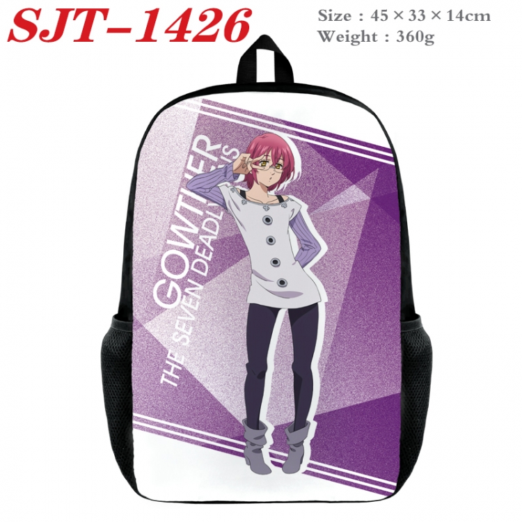 The Seven Deadly Sins Anime nylon canvas backpack student backpack 45x33x14cm