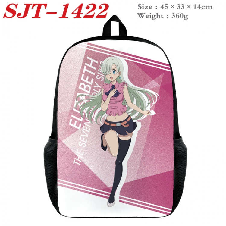 The Seven Deadly Sins Anime nylon canvas backpack student backpack 45x33x14cm