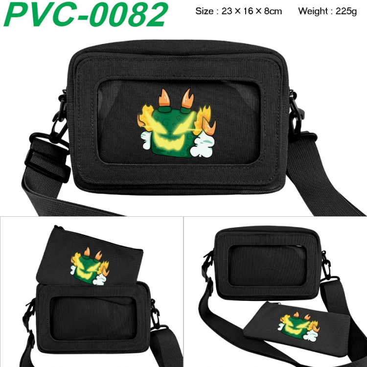 Blox fruits Anime PVC transparent small shoulder bag 23x16x8cm