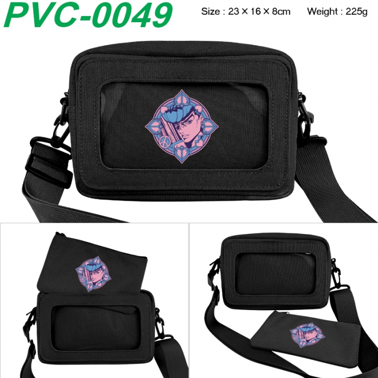 JoJos Bizarre Adventure Anime PVC transparent small shoulder bag 23x16x8cm