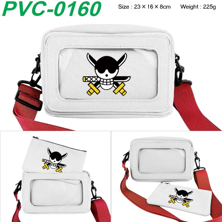 One Piece Anime PVC transparent small shoulder bag 23x16x8cm