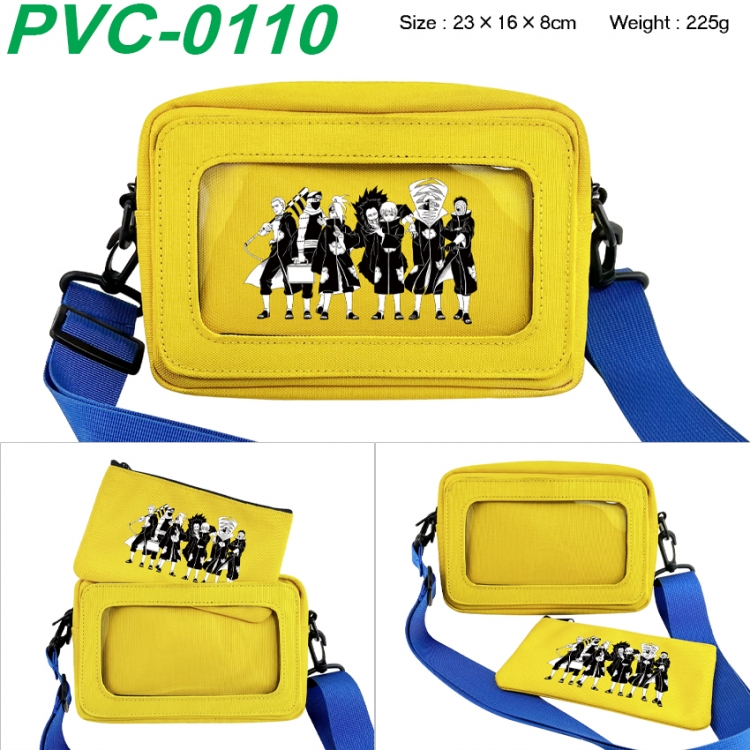 Naruto Anime PVC transparent small shoulder bag 23x16x8cm