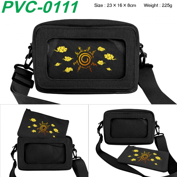 Naruto Anime PVC transparent small shoulder bag 23x16x8cm