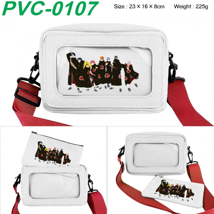 Naruto Anime PVC transparent small shoulder bag 23x16x8cm