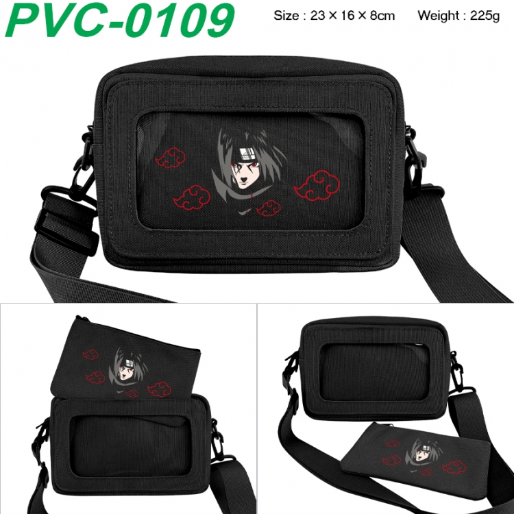 Naruto Anime PVC transparent small shoulder bag 23x16x8cm