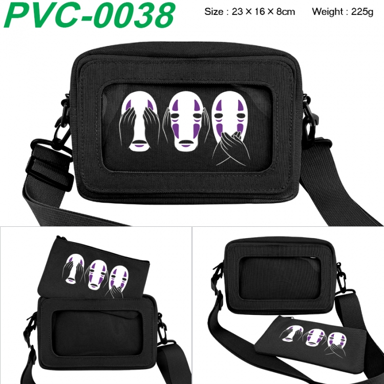 TOTORO Anime PVC transparent small shoulder bag 23x16x8cm