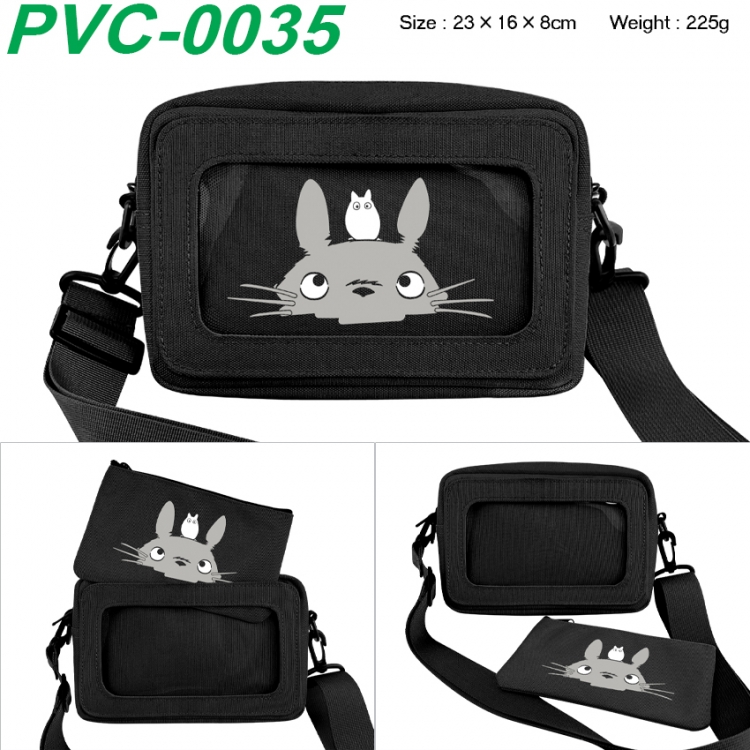 TOTORO Anime PVC transparent small shoulder bag 23x16x8cm