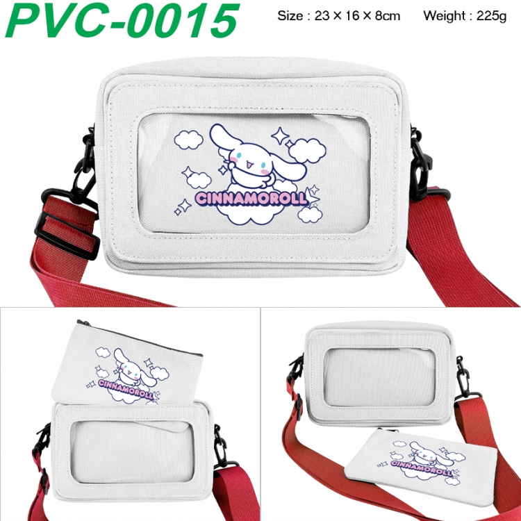 sanrio Anime PVC transparent small shoulder bag 23x16x8cm