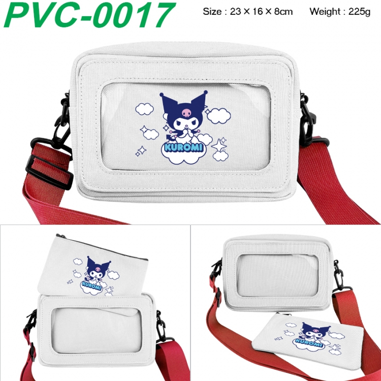 sanrio Anime PVC transparent small shoulder bag 23x16x8cm