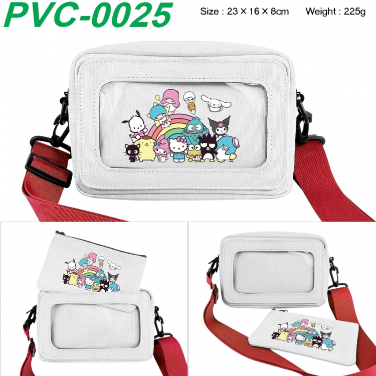 sanrio Anime PVC transparent small shoulder bag 23x16x8cm