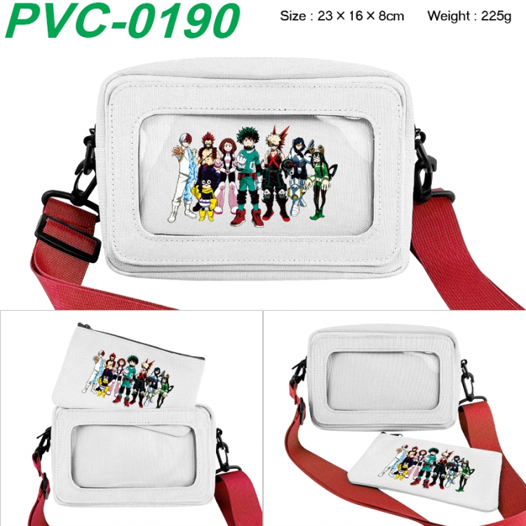 My Hero Academia Anime PVC transparent small shoulder bag 23x16x8cm