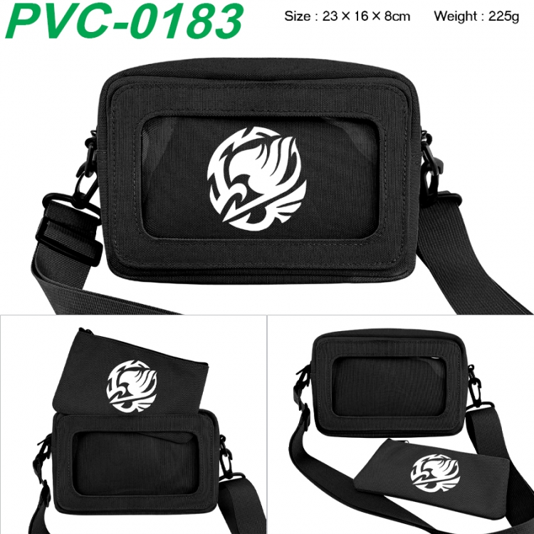 Fairy tail Anime PVC transparent small shoulder bag 23x16x8cm