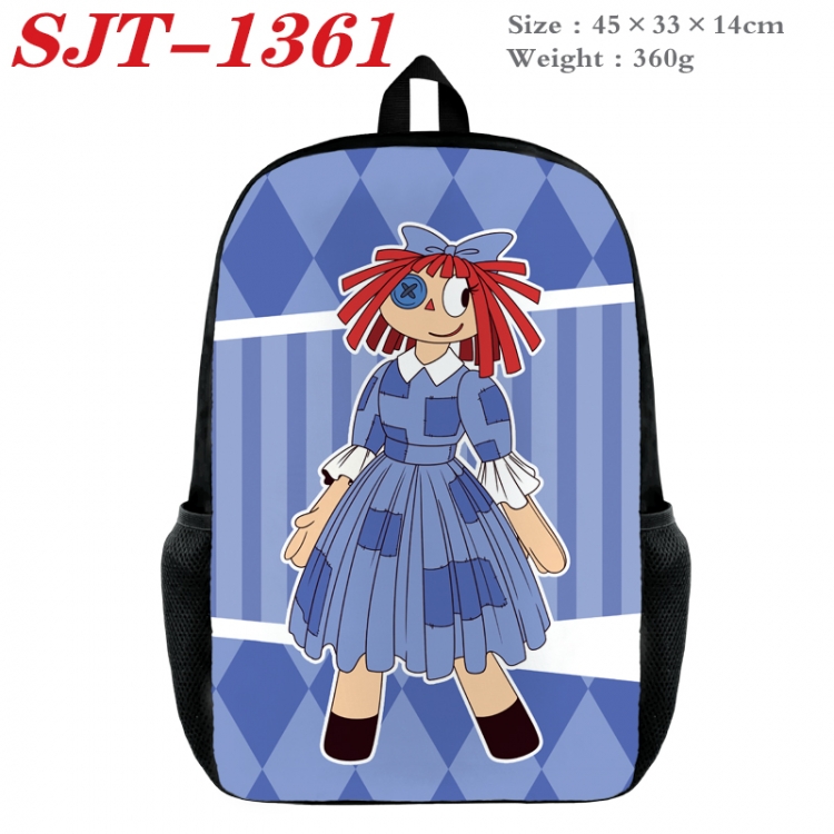 The Amazing Digital Circus Anime nylon canvas backpack student backpack 45x33x14cm