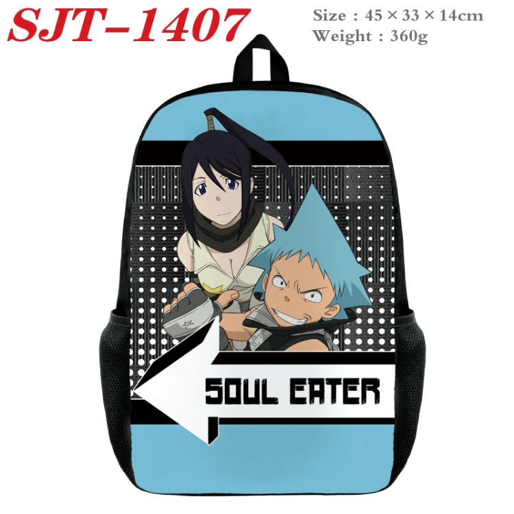 Soul Eater Anime nylon canvas backpack student backpack 45x33x14cm