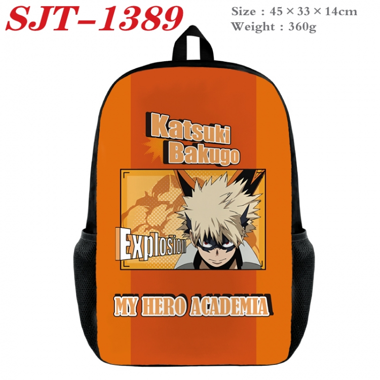 My Hero Academia Anime nylon canvas backpack student backpack 45x33x14cm