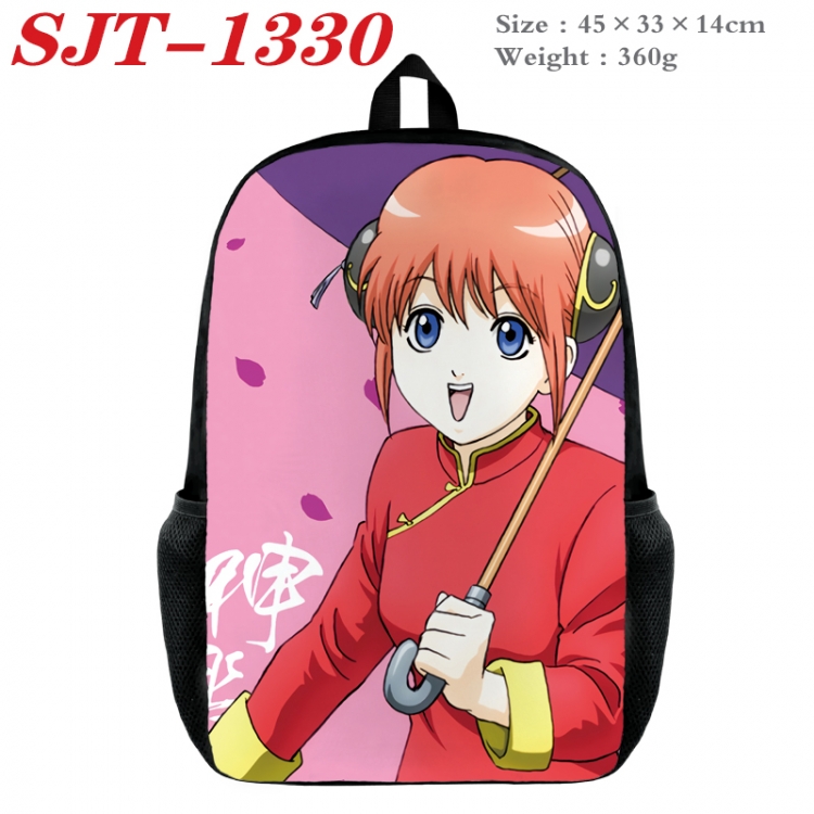 Gintama Anime nylon canvas backpack student backpack 45x33x14cm