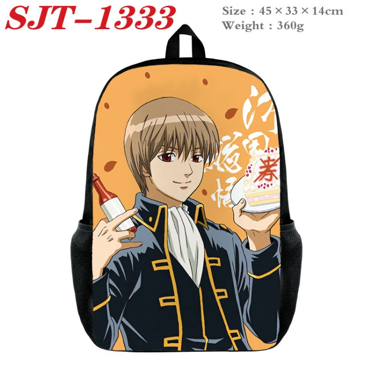 Gintama Anime nylon canvas backpack student backpack 45x33x14cm