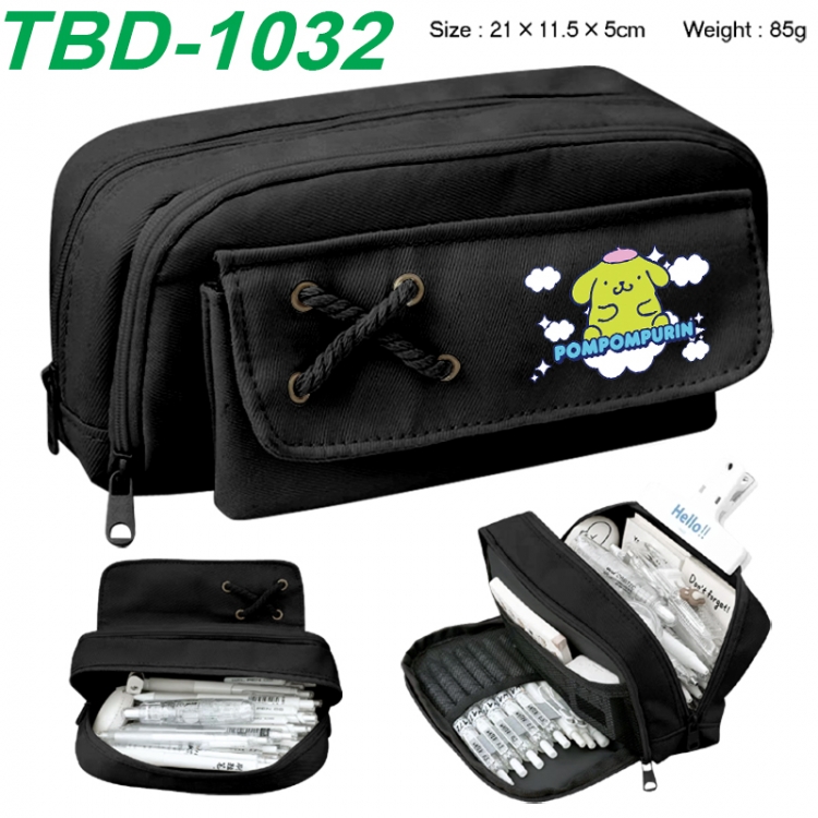 sanrio Anime waterproof large capacity stationery box pencil case 21x11.5x5cm 85g
