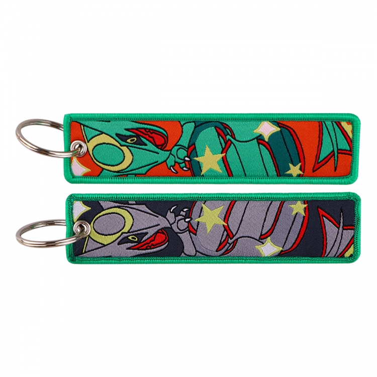 Pokemon Double sided color woven label keychain with thickened hanging rope 13x3cm 10G price for 5 pcs