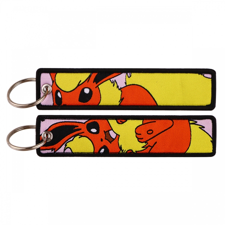 Pokemon Double sided color woven label keychain with thickened hanging rope 13x3cm 10G price for 5 pcs