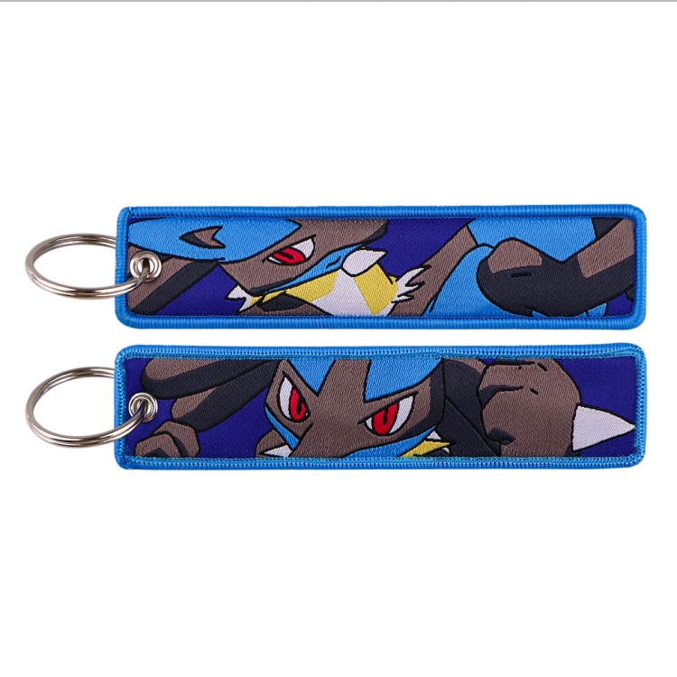 Pokemon Double sided color woven label keychain with thickened hanging rope 13x3cm 10G price for 5 pcs