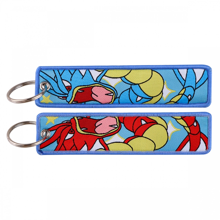 Pokemon Double sided color woven label keychain with thickened hanging rope 13x3cm 10G price for 5 pcs