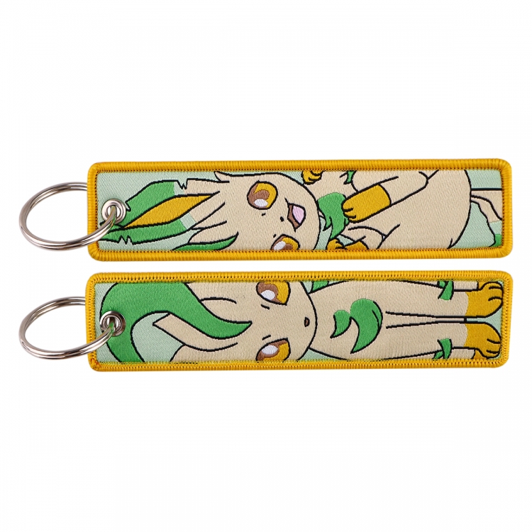 Pokemon Double sided color woven label keychain with thickened hanging rope 13x3cm 10G price for 5 pcs