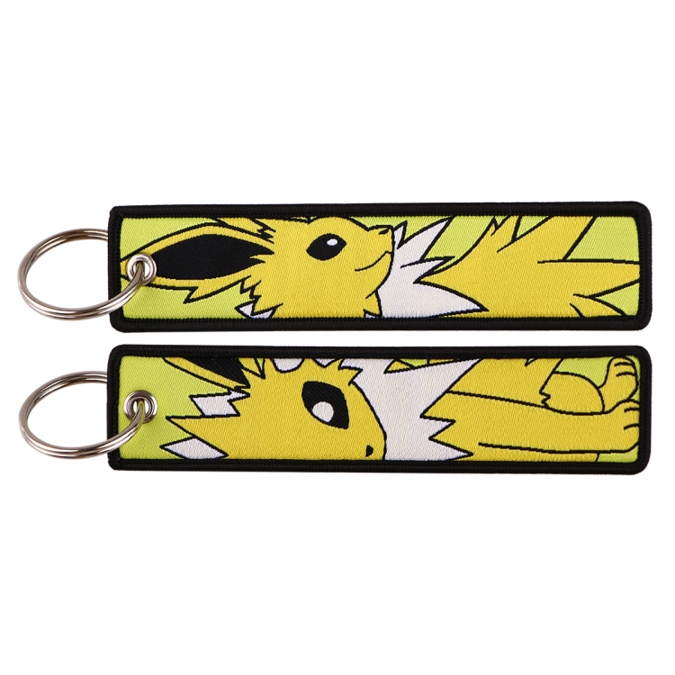 Pokemon Double sided color woven label keychain with thickened hanging rope 13x3cm 10G price for 5 pcs