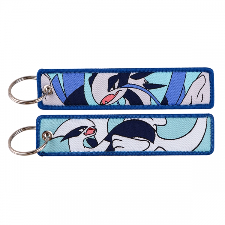 Pokemon Double sided color woven label keychain with thickened hanging rope 13x3cm 10G price for 5 pcs