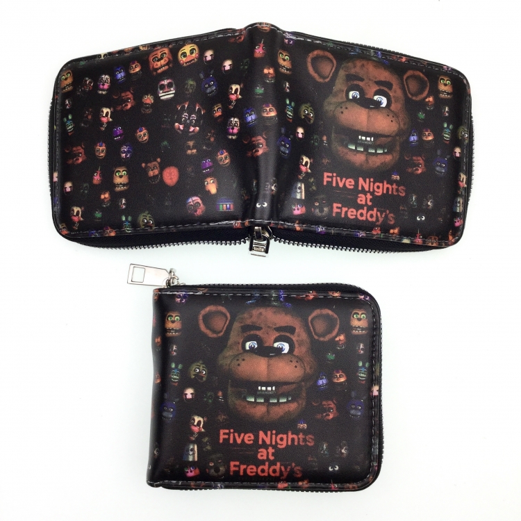 Five Nights at Freddys Short zipper card wallet with foreskin clip 12X10CM