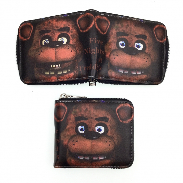 Five Nights at Freddys Short zipper card wallet with foreskin clip 12X10CM