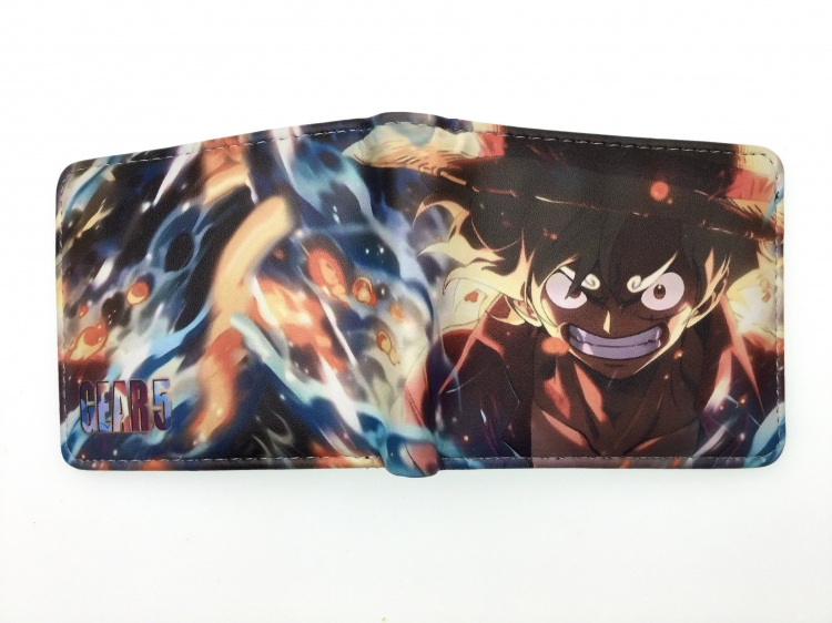 One Piece Anime two fold  Short wallet 11X9.5CM 60G 