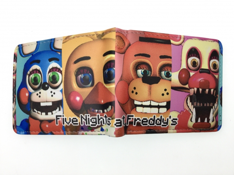 Five Nights at Freddys Anime two fold  Short wallet 11X9.5CM 60G 