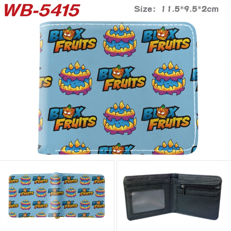 Blox Fruits Anime color short full zip folding wallet 10x12x2.5cm WB-5415A