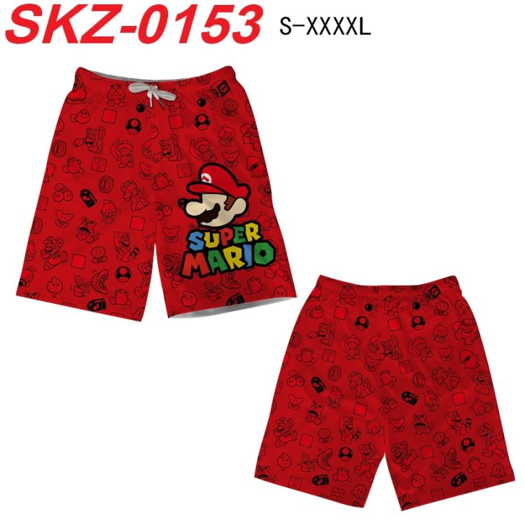 Super Mario Anime full-color digital printed beach shorts from S to 4XL  SKZ-0153