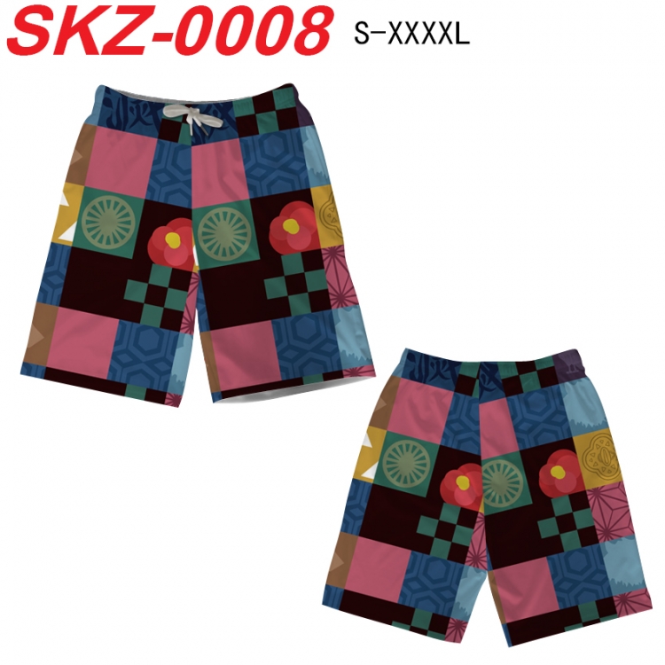 Demon Slayer Kimets Anime full-color digital printed beach shorts from S to 4XL SKZ-0008