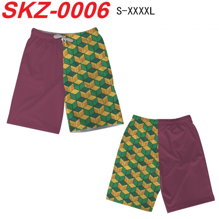 Demon Slayer Kimets Anime full-color digital printed beach shorts from S to 4XL SKZ-0006