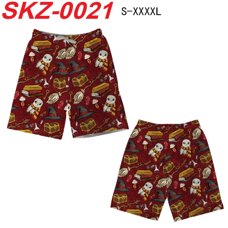 Harry Potter Anime full-color digital printed beach shorts from S to 4XL  SKZ-0021