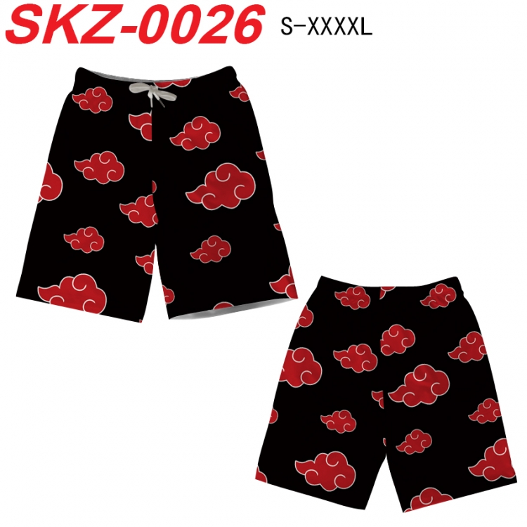 Naruto Anime full-color digital printed beach shorts from S to 4XL  SKZ-0026