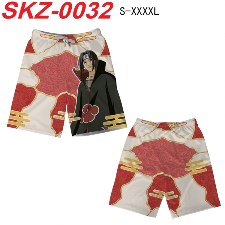 Naruto Anime full-color digital printed beach shorts from S to 4XL SKZ-0032